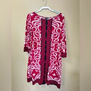 Glamour Red and White Floral Top